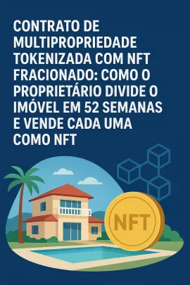 Imagem da notícia Contrato de Multipropriedade Tokenizada com NFT Fracionado